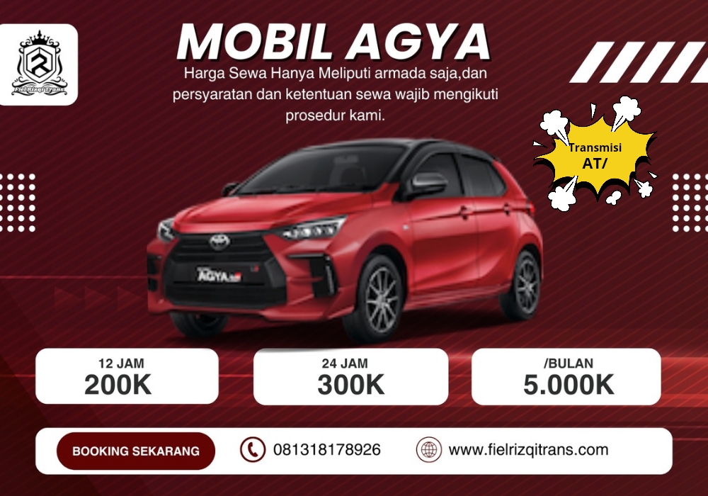 sewa mobil agya fiel rizqi trans
