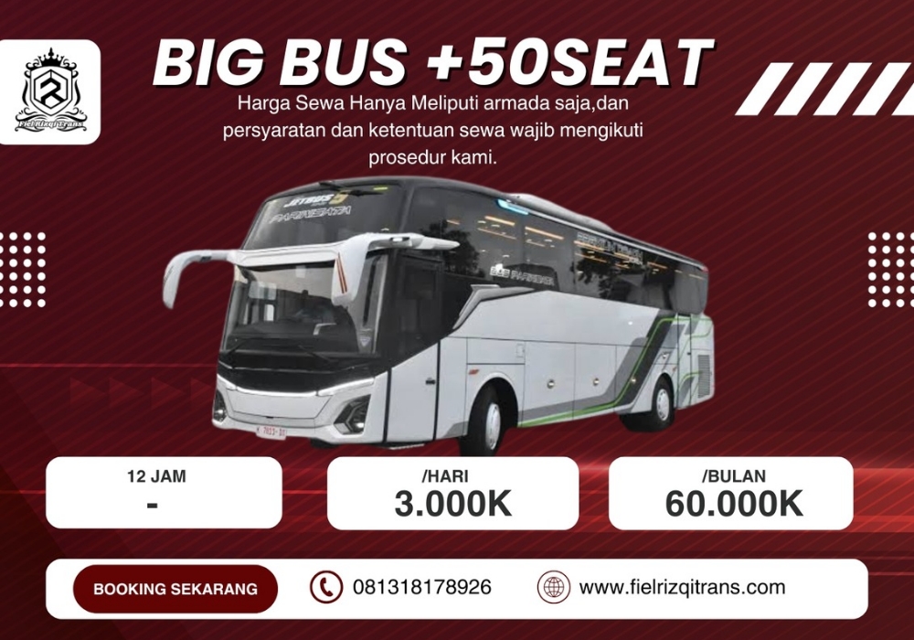 sewa big bus fiel rizqi trans