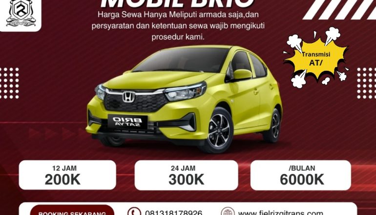 sewa mobil brio fiel rizqi trans