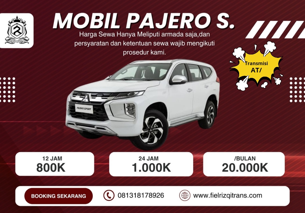 sewa mobil pajero sport fiel rizqi trans