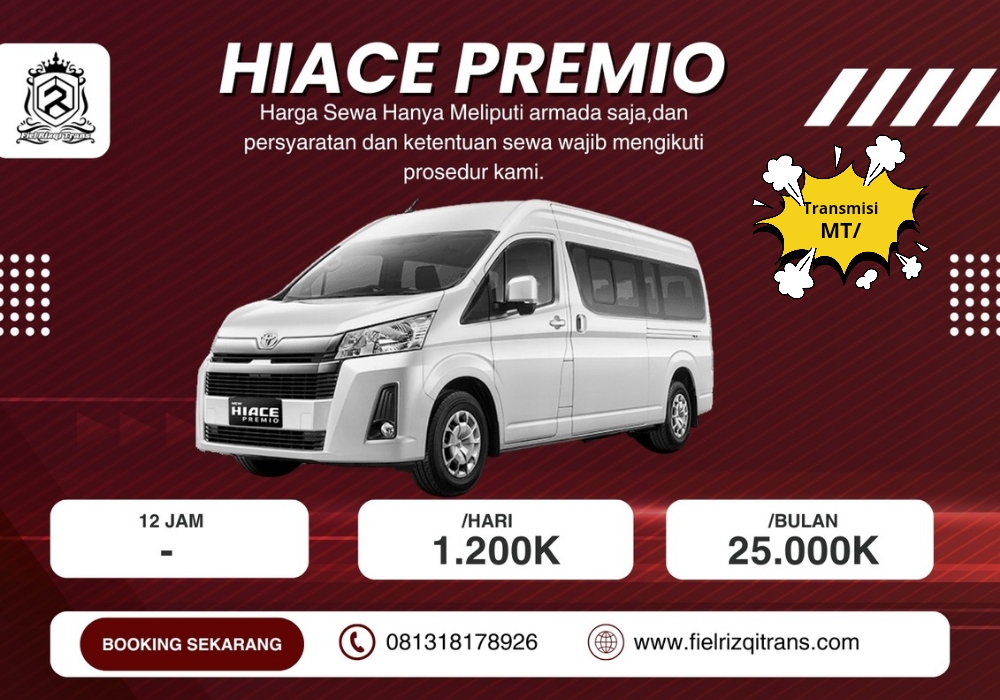 sewa hiace premio FRT
