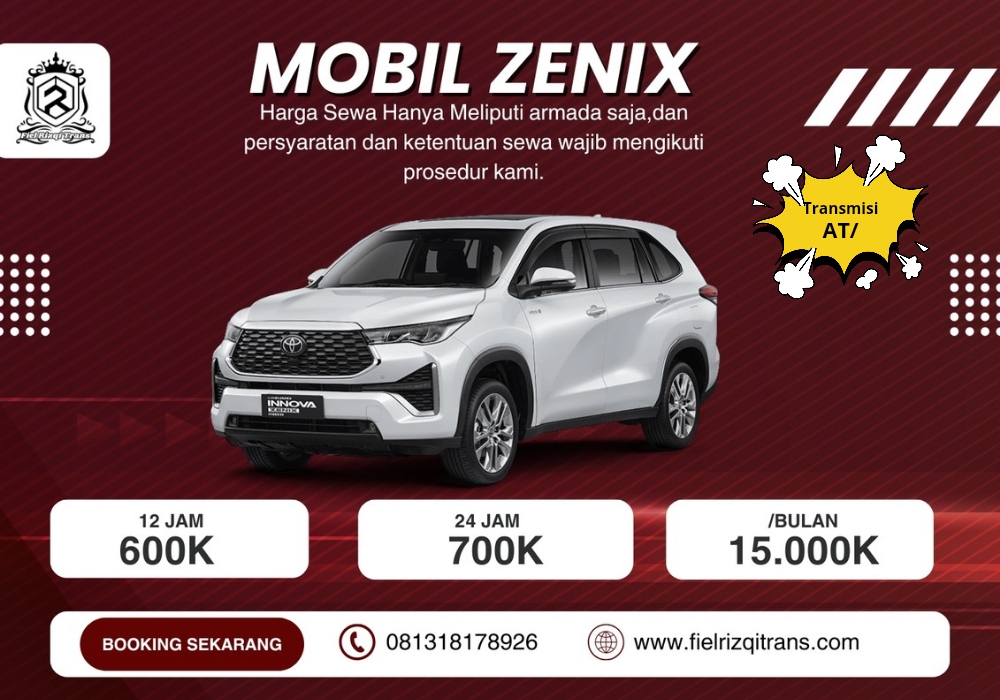 sewa mobil innova zenix fiel rizqi trans